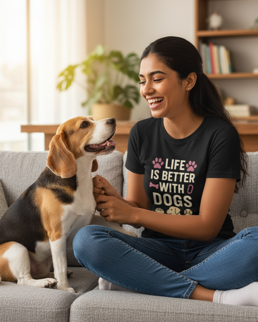 Life is better with dogs tee