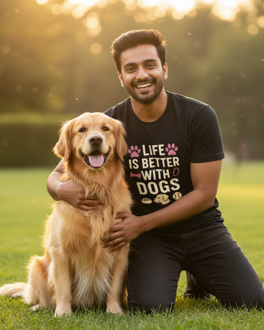 Life is better with dogs tee